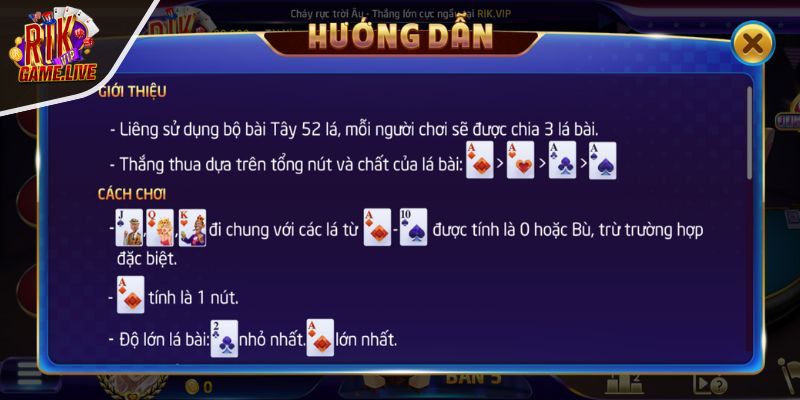 Luật chơi mới của game bài Liêng tại RIKVIP